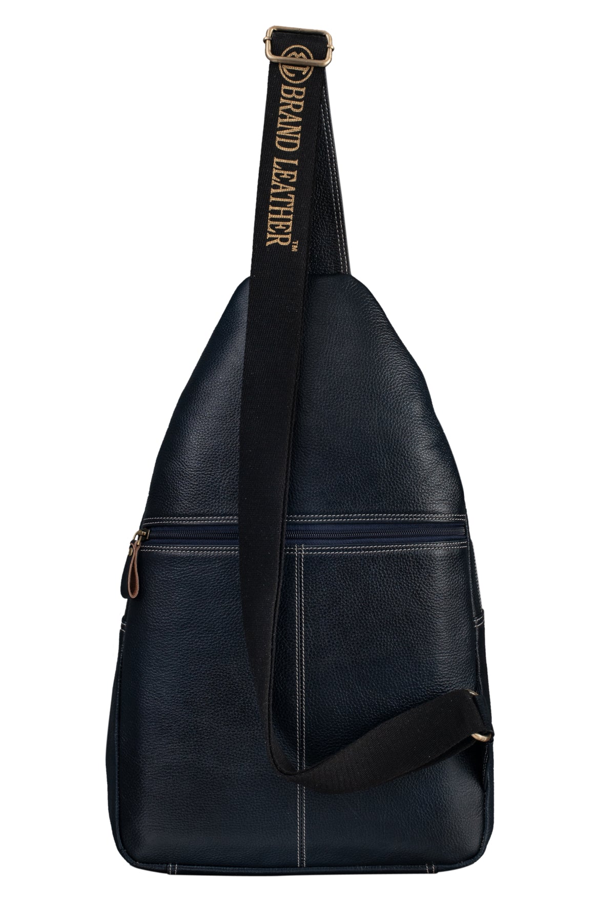 BRAND LEATHER Men's Genuine Leather Sling Chest Bag Casual Shoulder Daypack's