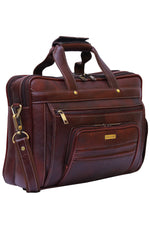 Genuine Leather Briefcase for Men Business Travel Messenger Bags 15.6 Inch Laptop Bag