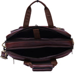 Genuine Leather Briefcase for Men Business Travel Messenger Bags 15.6 Inch Laptop Bag