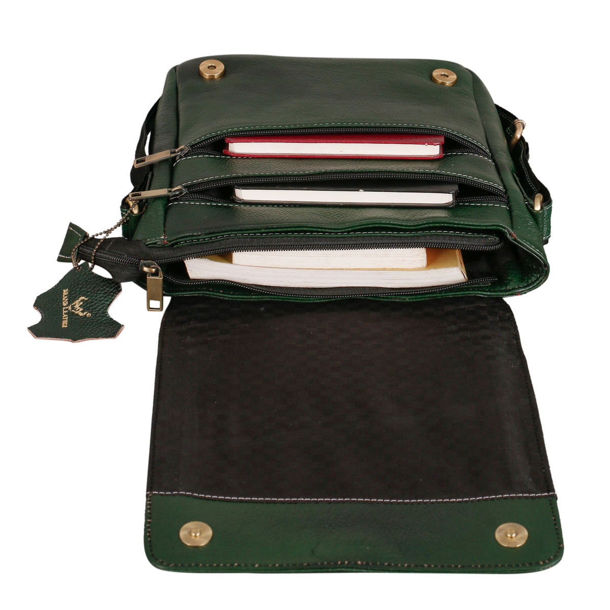 BRAND LEATHER Genuine Leather Cross Body Sling Bag For Unisex