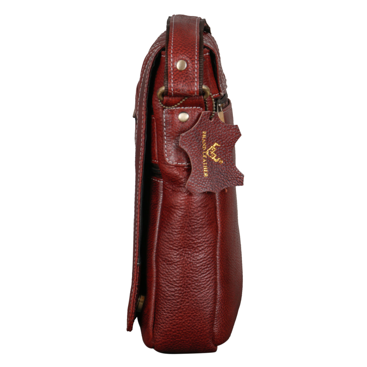 BRAND LEATHER Genuine Leather Cross Body Sling Bag For Unisex