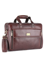 Genuine Leather 15.6 Inch Expandable Laptop Messenger Bag