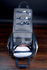 Genuine Leather Underseat Carry-On Rolling Travel Luggage Bags