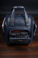 Genuine Leather Underseat Carry-On Rolling Travel Luggage Bags