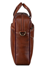 BRAND LEATHER Genuine Leather Laptop Bag for Men/Office Bag for Men |Fits 14|15.6|16 Inch Laptop Bag/MacBook |Leather Bag for Men with Shoulder Straps|Crossbody Laptop Messenger Bag for Men