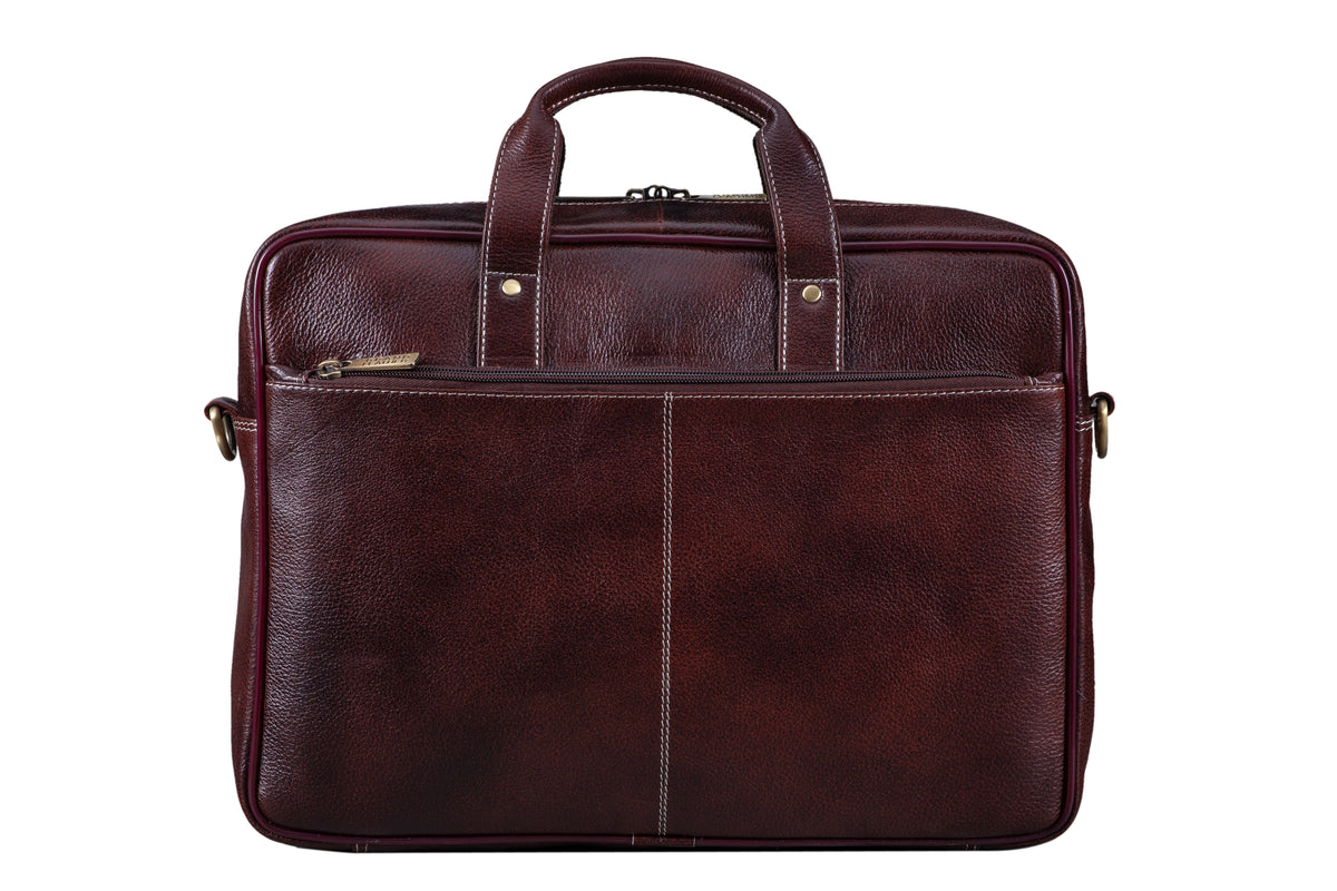 BRAND LEATHER Genuine Leather Laptop Bag for Men/Office Bag for Men |Fits 14|15.6|16 Inch Laptop Bag/MacBook |Leather Bag for Men with Shoulder Straps|Crossbody Laptop Messenger Bag for Men