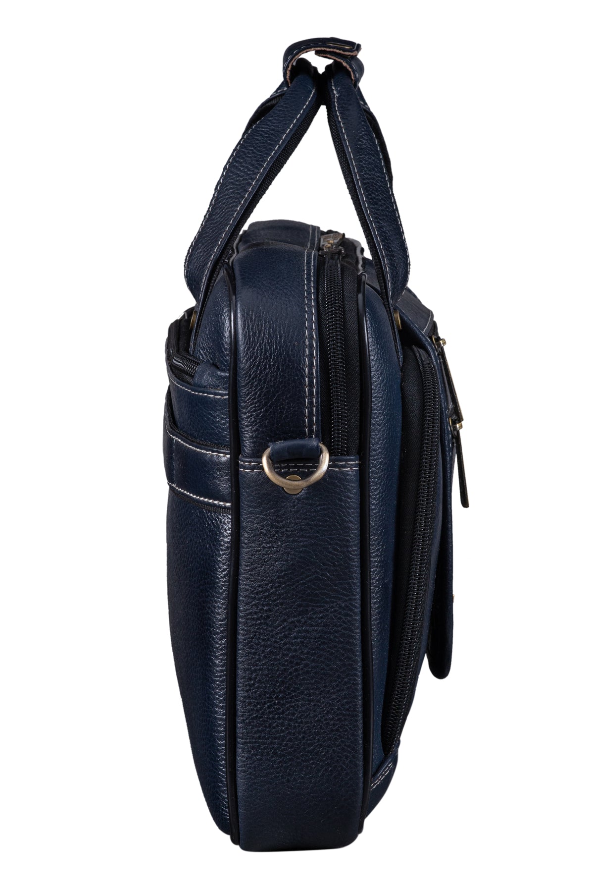 BRAND LEATHER Laptop Bag for Men - Genuine Leather Messenger Bag for Office - Fits up to 13 Inch Laptop -Brown Shoulder Bag