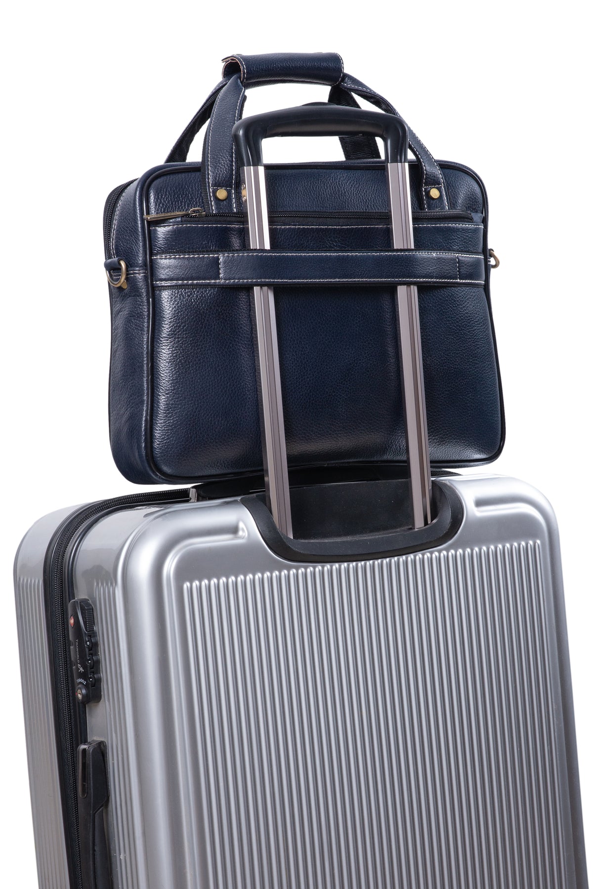 BRAND LEATHER Laptop Bag for Men - Genuine Leather Messenger Bag for Office - Fits up to 13 Inch Laptop -Brown Shoulder Bag