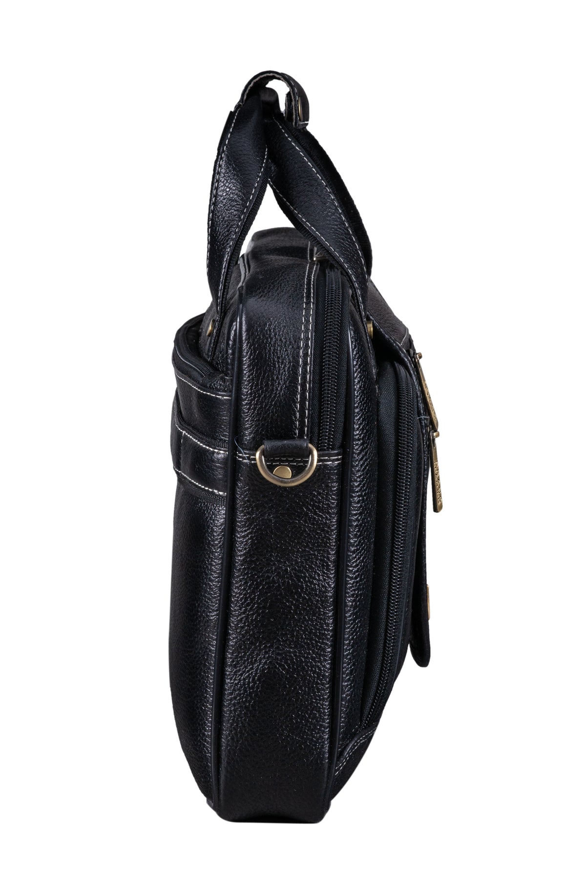 BRAND LEATHER Laptop Bag for Men - Genuine Leather Messenger Bag for Office - Fits up to 13 Inch Laptop -Brown Shoulder Bag