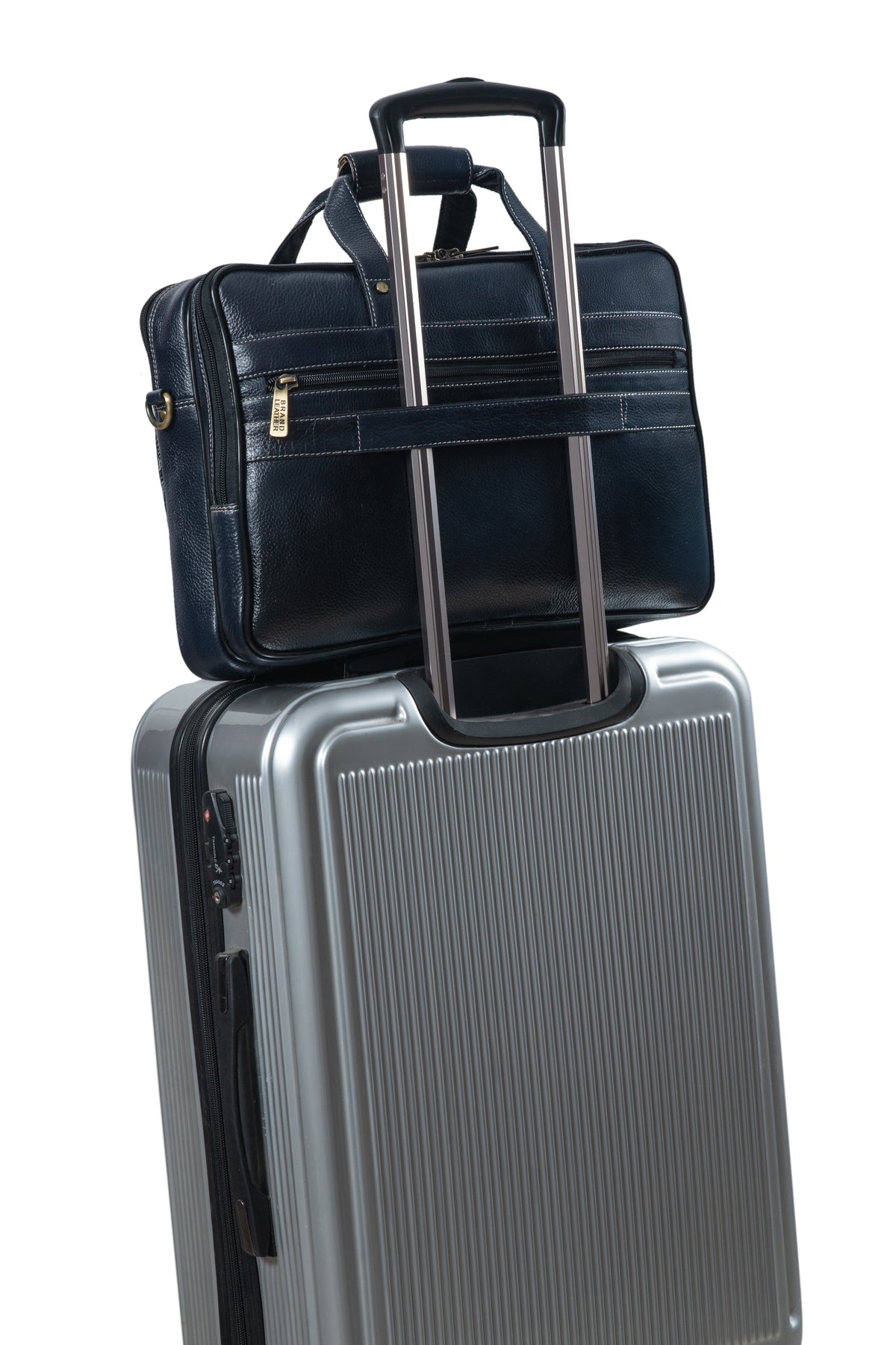 Genuine Leather Laptop Bag for Men - Office Bag, Brown - Fits Up to 16-inch Laptop/MacBook - Shoulder Bag/Hand Bag