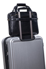 BRAND LEATHER Laptop Bag for Men - Genuine Leather Messenger Bag for Office - Fits up to 13 Inch Laptop -Brown Shoulder Bag