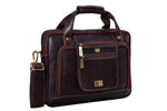 BRAND LEATHER Laptop Bag for Men - Genuine Leather Messenger Bag for Office - Fits up to 13 Inch Laptop -Brown Shoulder Bag
