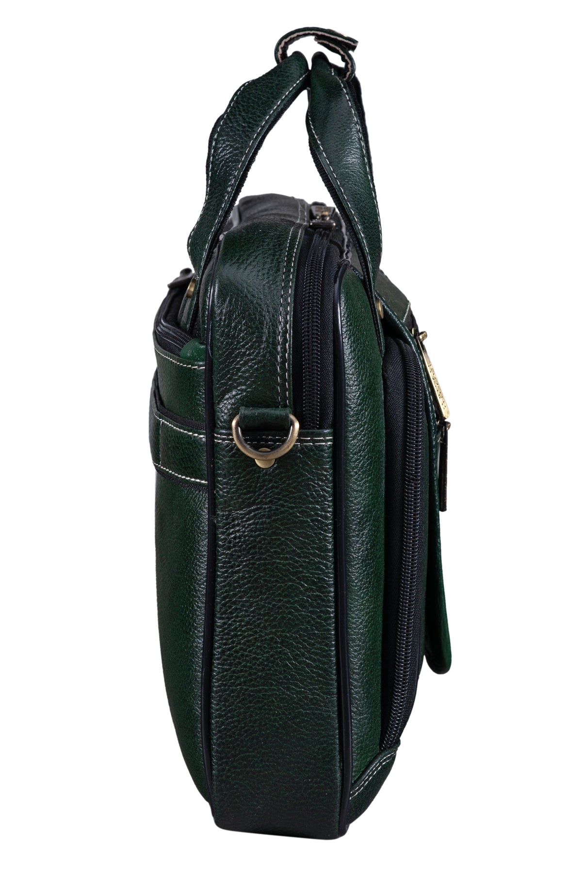 BRAND LEATHER Laptop Bag for Men - Genuine Leather Messenger Bag for Office - Fits up to 13 Inch Laptop -Brown Shoulder Bag