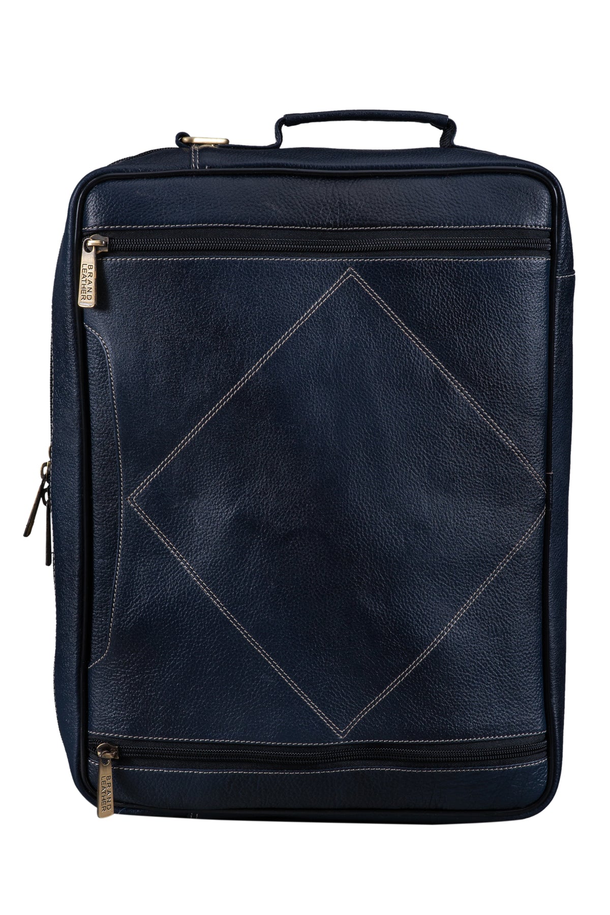 Genuine Leather Convertible Backpack 16" Laptop Messenger Bag Multi-Functional Business Briefcase for Men