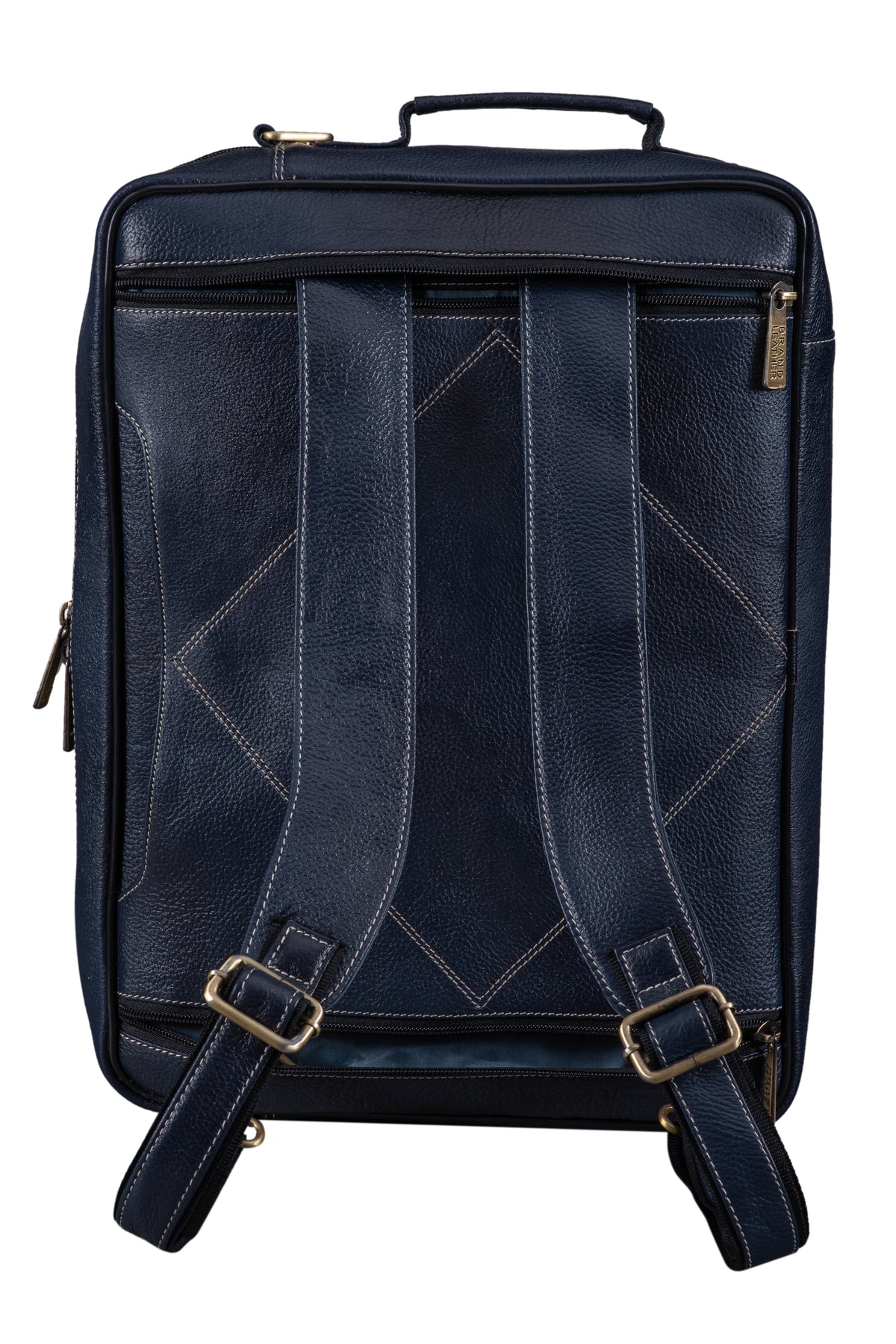 Genuine Leather Convertible Backpack 16" Laptop Messenger Bag Multi-Functional Business Briefcase for Men