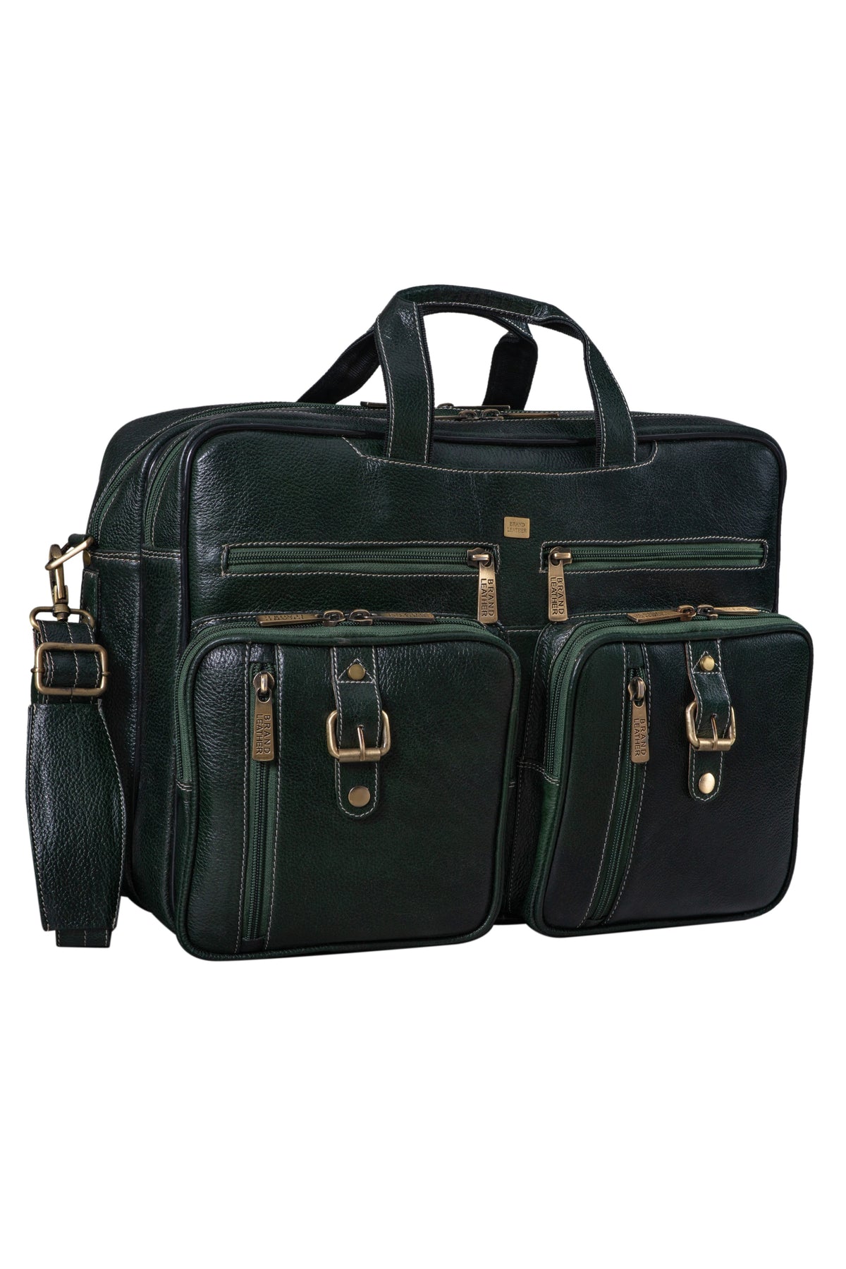 Genuine Leather Convertible Backpack 16" Laptop Messenger Bag Multi-Functional Business Briefcase for Men