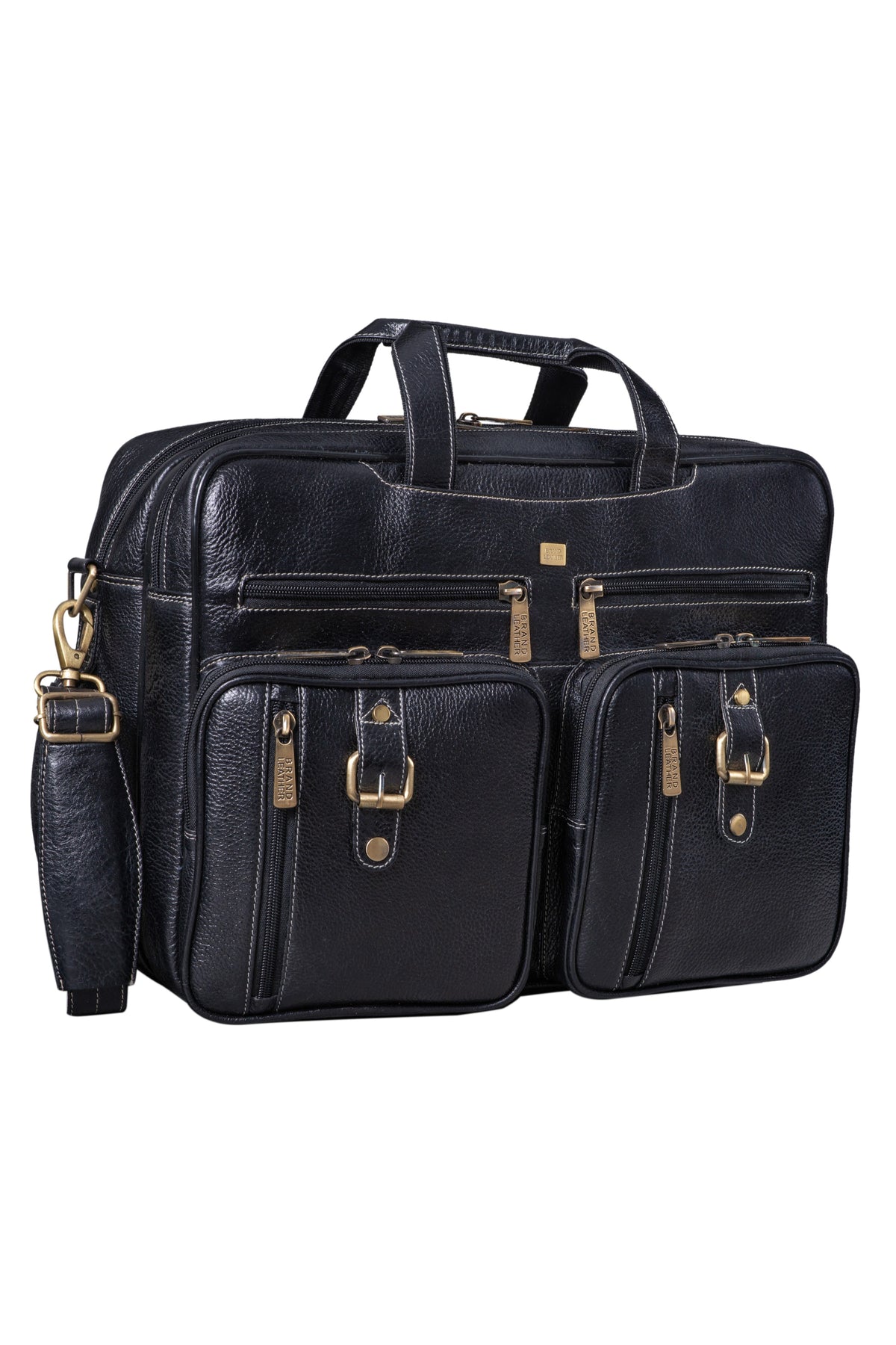 Genuine Leather Convertible Backpack 16" Laptop Messenger Bag Multi-Functional Business Briefcase for Men