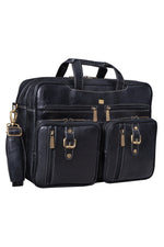 Genuine Leather Convertible Backpack 16" Laptop Messenger Bag Multi-Functional Business Briefcase for Men