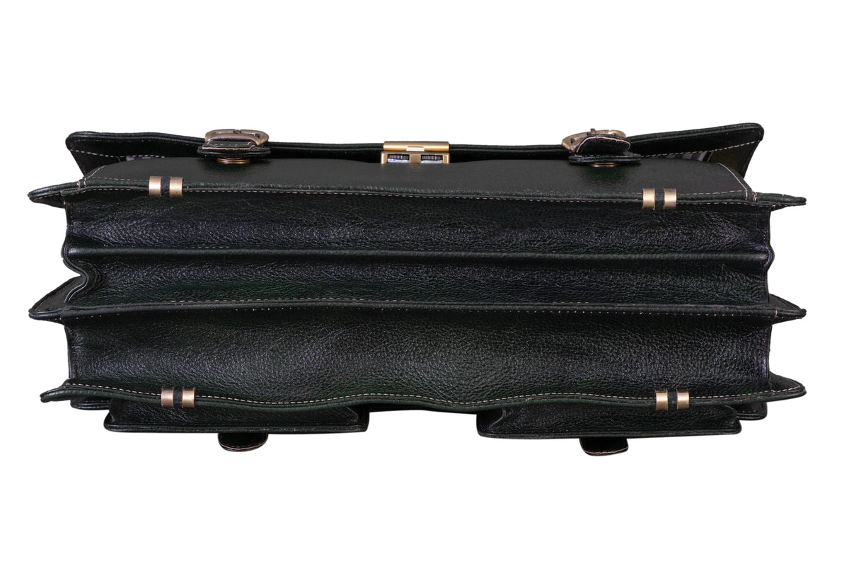 BRAND LEATHER Genuine Leather Laptop Bag for Men/Office Bag for Men, Brown | Fits Upto 16 Inch Laptop/MacBook | Handbags with Shoulder Straps | Leather Bag for Men | Trolley Strap in Laptop Bag