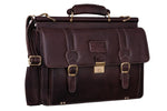 BRAND LEATHER Genuine Leather Laptop Bag for Men/Office Bag for Men, Brown | Fits Upto 16 Inch Laptop/MacBook | Handbags with Shoulder Straps | Leather Bag for Men | Trolley Strap in Laptop Bag