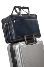 Genuine Leather 17 inch Laptop Messenger Bag with 3 Gusset|Shoulder Padded|ATM Card Slot|Mobile Pocket|Pen Pocket