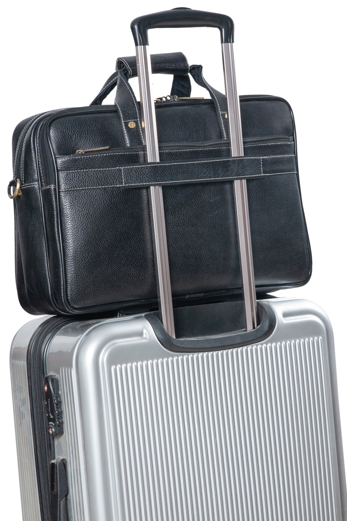 Genuine Leather Laptop Bag for Men - Office Bag, Brown - Fits Up to 16-inch Laptop/MacBook - Shoulder Bag/Hand Bag