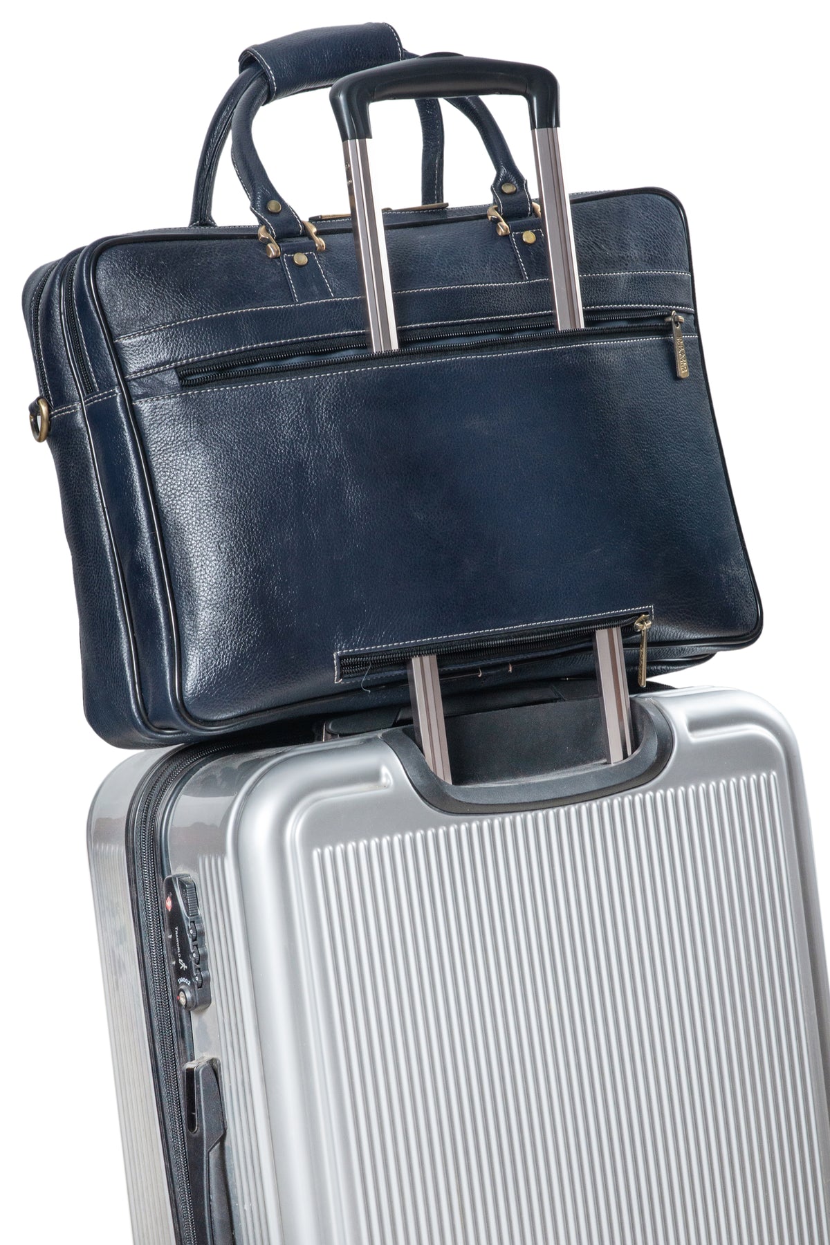 BRAND LEATHER Genuine Leather Laptop Bag for Men/Office Bag for Men, Brown | Fits Upto 16 Inch Laptop/MacBook | Handbags with Shoulder Straps | Leather Bag for Men | Trolley Strap in Laptop Bag