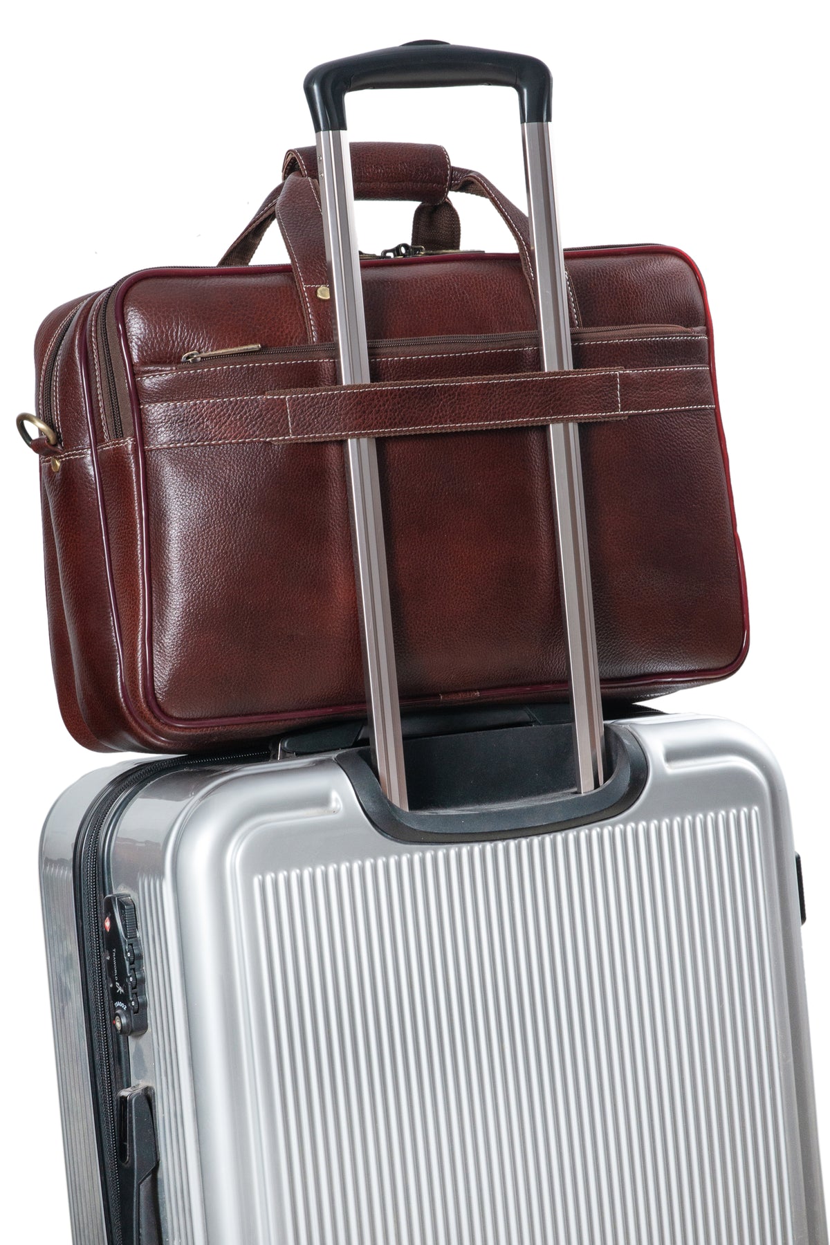 Genuine Leather Laptop Bag for Men - Office Bag, Brown - Fits Up to 16-inch Laptop/MacBook - Shoulder Bag/Hand Bag