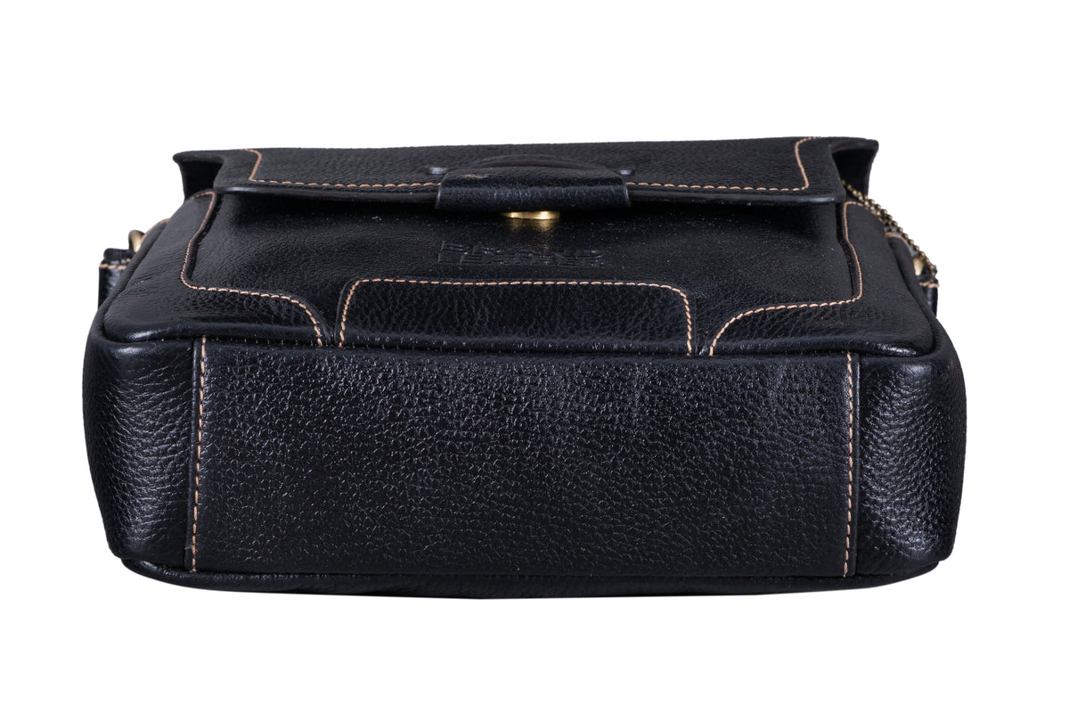 BRAND LEATHER Genuine Leather Sling Bag for Men - Crossbody One Side Bag with Multiple Pockets, Adjustable Shoulder Straps - Messenger Bag Ideal for Travel and Office Use, 1-Year Warranty