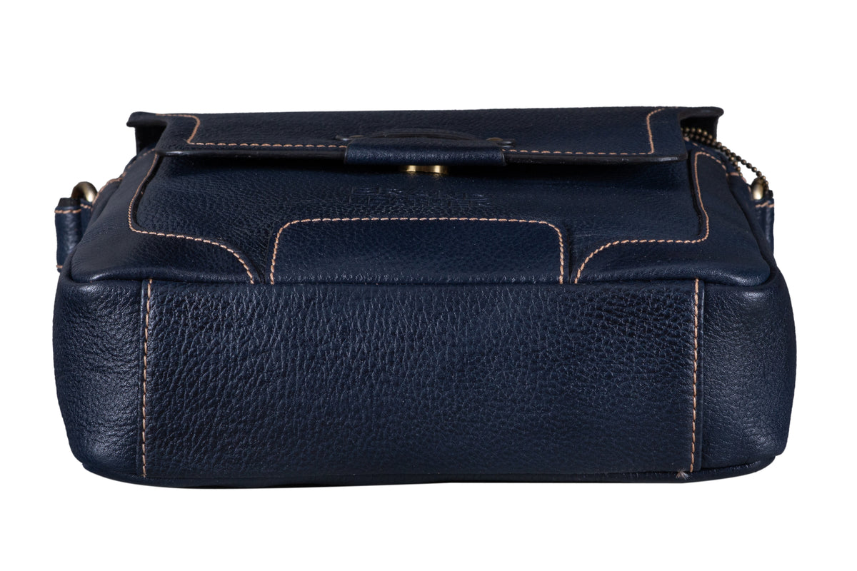 BRAND LEATHER Genuine Leather Sling Bag for Men - Crossbody One Side Bag with Multiple Pockets, Adjustable Shoulder Straps - Messenger Bag Ideal for Travel and Office Use, 1-Year Warranty