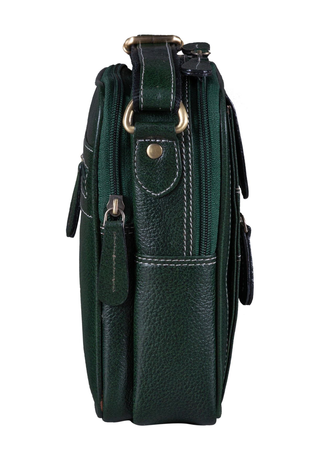 BRAND LEATHER Bombay Brown Leather Cross Body Sling Bag For Unisex