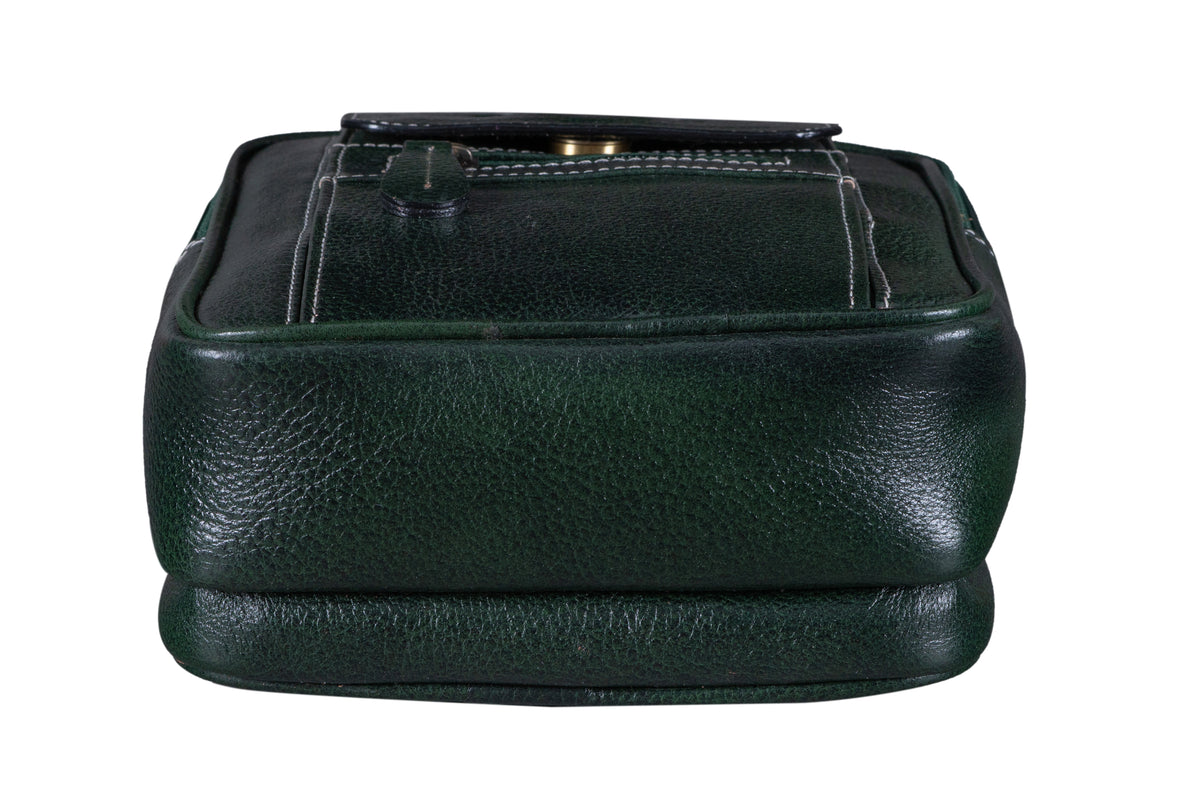 BRAND LEATHER Bombay Brown Leather Cross Body Sling Bag For Unisex