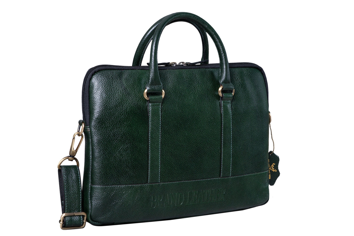 BRAND LEATHER GENUINE LEATHER Laptop Shoulder Messenger Bag Case Sleeve for 13 13.3 14 14.1" Inch Notebook/Chromebook