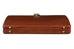BRAND LEATHER Genuine Leather Briefcase For Men With Single Combination Lock