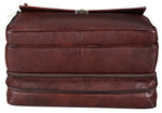 17 inch Genuine Leather Laptop Messenger Bag with Full Expandable With 360 Days Warranty