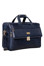 17 inch Genuine Leather Laptop Messenger Bag with Full Expandable With 360 Days Warranty