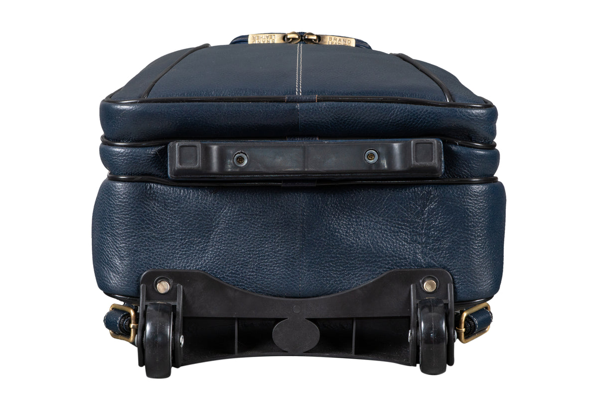 BRAND LEATHER Rolling Backpack Wheeled Laptop Backpack for Travel, Carryon Trolley Luggage Suitcase Compact Business Bag Student Laptop Bag for Men Women fit 16 Inch Notebook