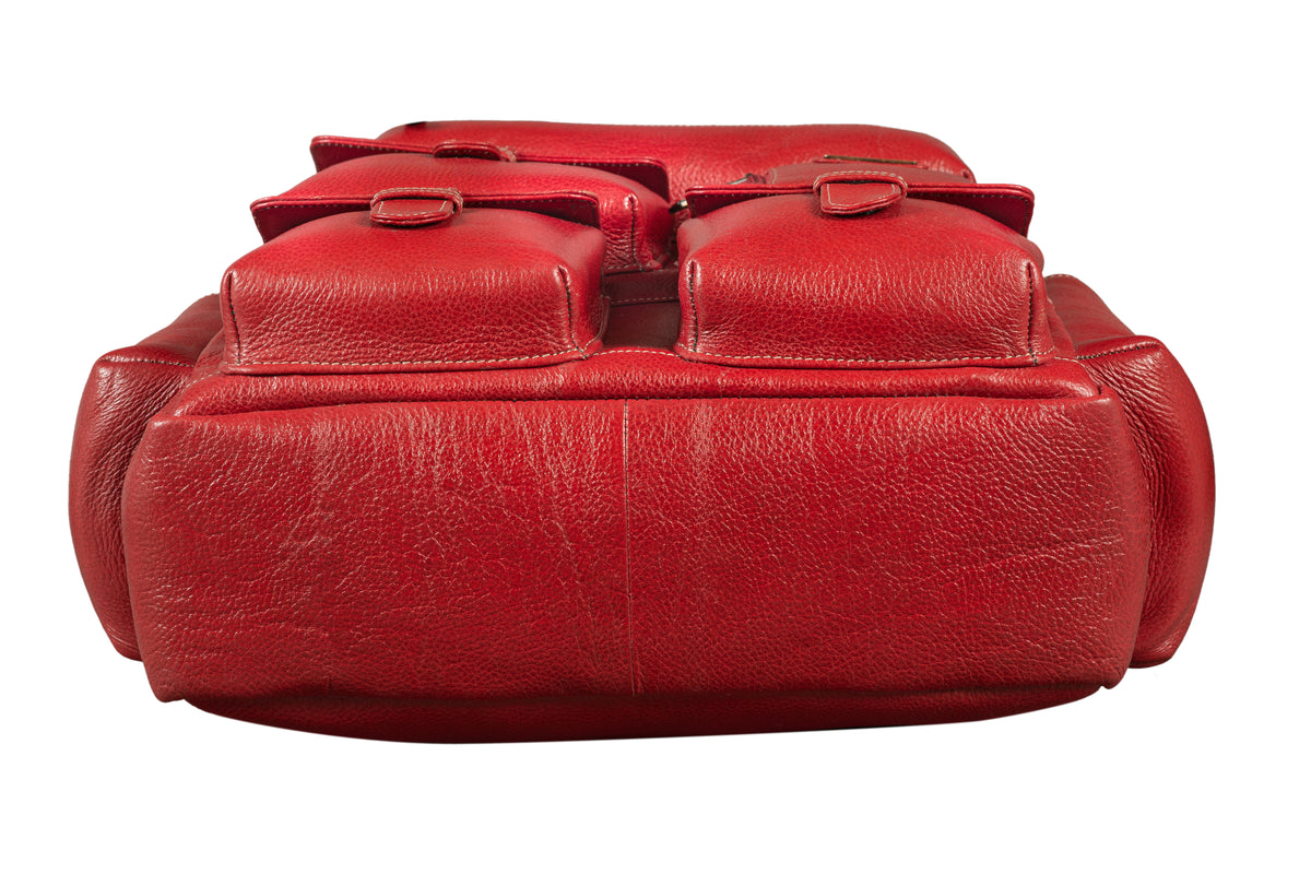 BRAND LEATHER Full Grain Buffalo - Hide Leather Backpack Large Capacity 15/15.6/16/17 Inch Laptop Bag Multi Pockets Travel Daypack