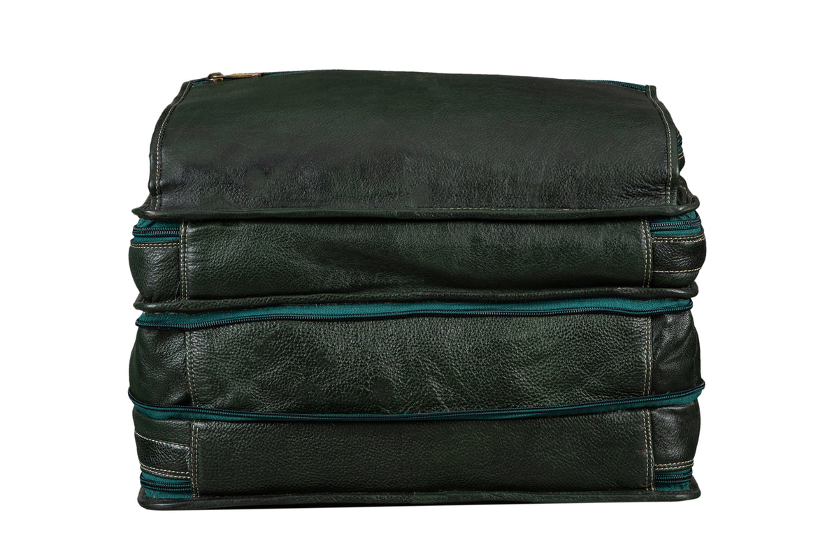 Genuine Leather 16 Inch Full Expandable Laptop Messenger Bag