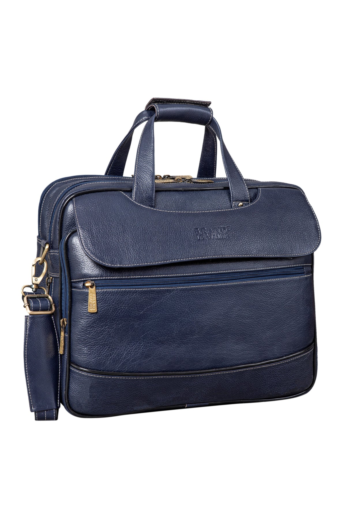 Genuine Leather 16 inch Expandable Laptop Messenger Bag with 360 Days Warranty