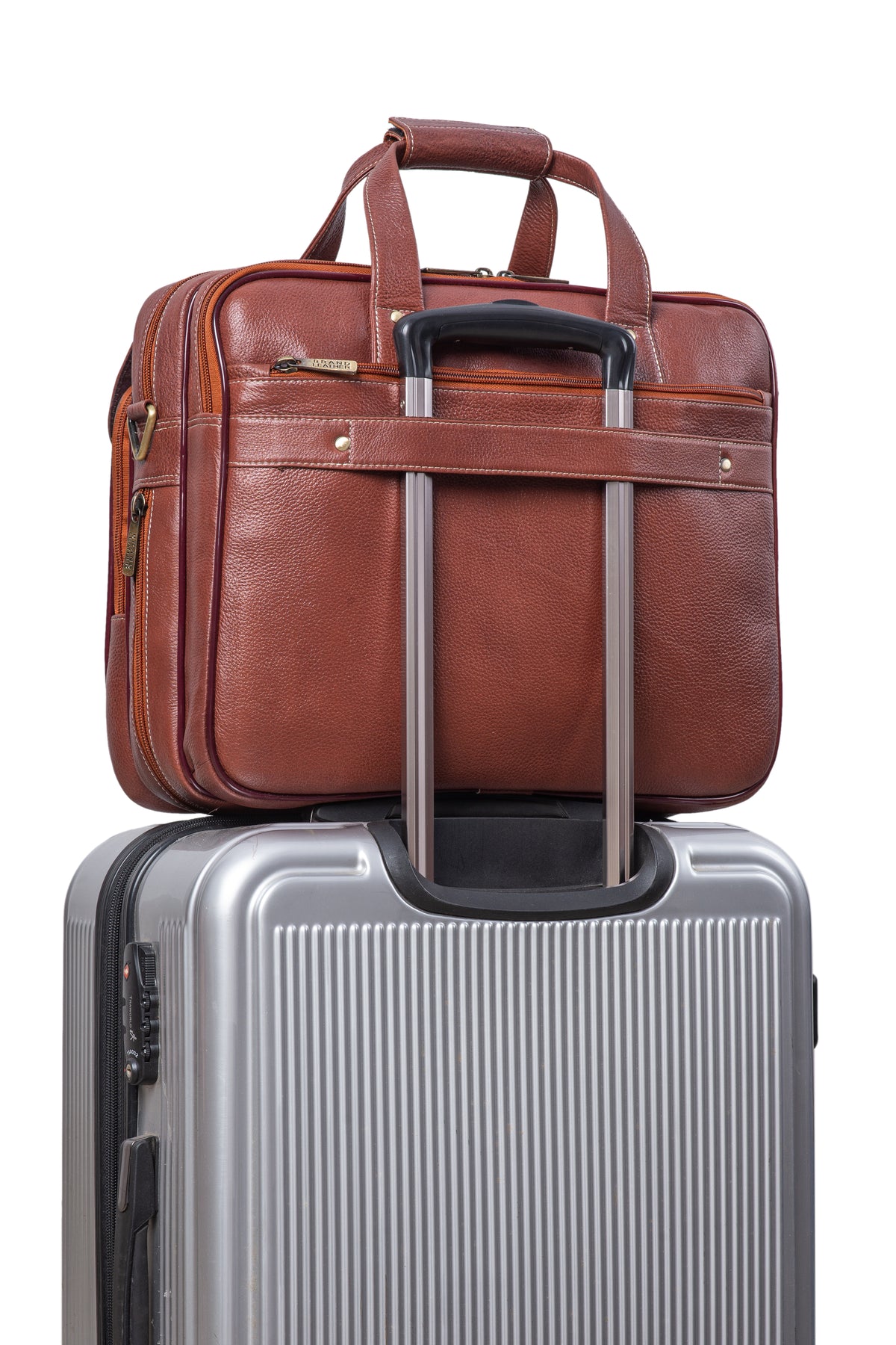 Genuine Leather 16 inch Expandable Laptop Messenger Bag with 360 Days Warranty