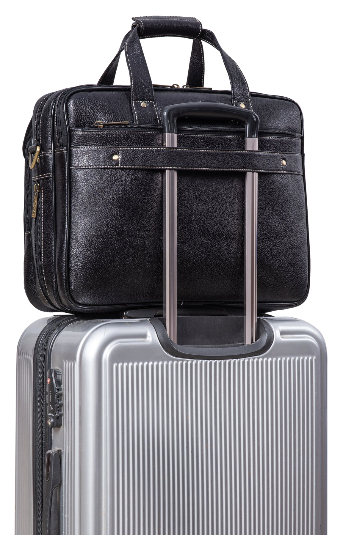 Genuine Leather 16 inch Expandable Laptop Messenger Bag with 360 Days Warranty