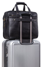 Genuine Leather 16 inch Expandable Laptop Messenger Bag with 360 Days Warranty