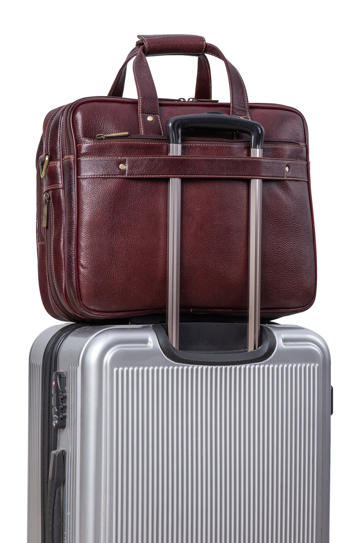 Genuine Leather 16 inch Expandable Laptop Messenger Bag with 360 Days Warranty