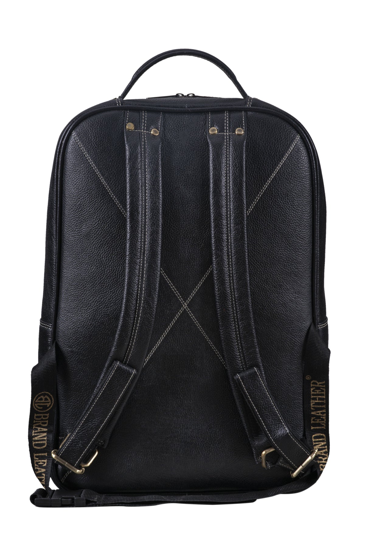 BRAND LEATHER Men's Full Grain Cow Hide Leather 17 Inch Laptop Backpack Large Capacity Weekender Overnight Camping Travel Rucksack