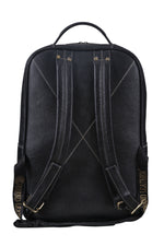 BRAND LEATHER Men's Full Grain Cow Hide Leather 17 Inch Laptop Backpack Large Capacity Weekender Overnight Camping Travel Rucksack