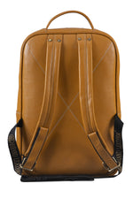 BRAND LEATHER Men's Full Grain Cow Hide Leather 17 Inch Laptop Backpack Large Capacity Weekender Overnight Camping Travel Rucksack