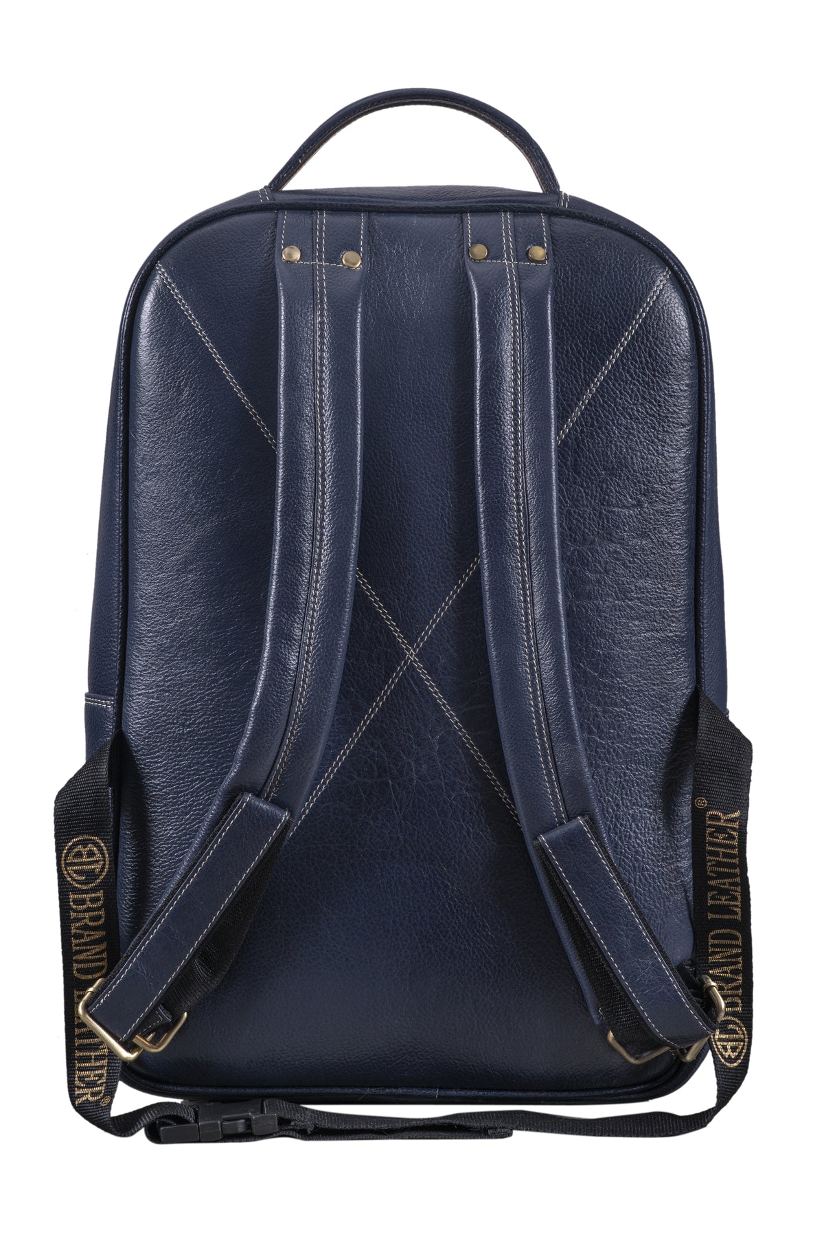 BRAND LEATHER Men's Full Grain Cow Hide Leather 17 Inch Laptop Backpack Large Capacity Weekender Overnight Camping Travel Rucksack