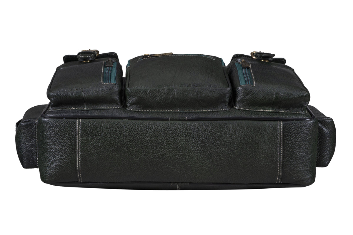 BRAND LEATHER Genuine Leather Laptop Bag for Men - Office Bag, Brown - Fits Up to 14/15.6/16 Inch Laptop/MacBook - Laptop Messenger Bag/Side Shoulder Bag with Adjustable Strap - 1 Year Warranty