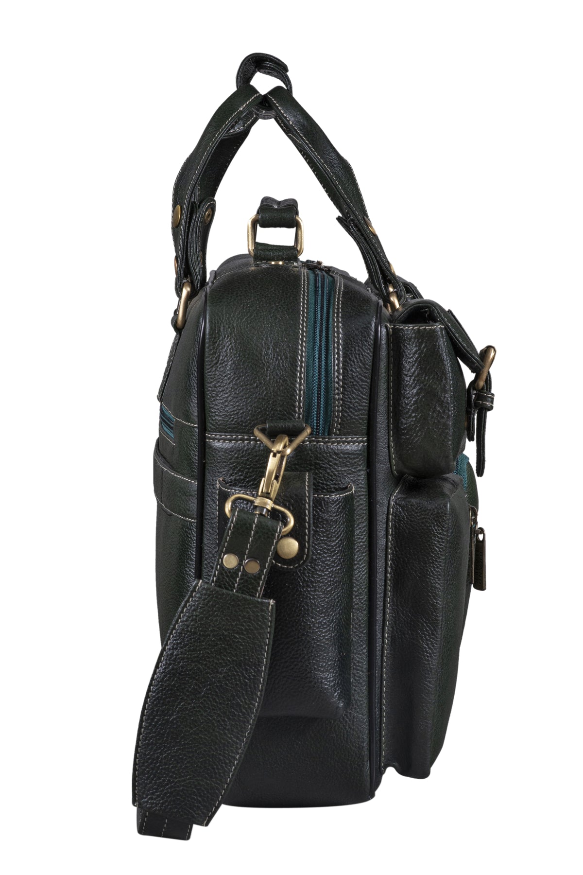 BRAND LEATHER Genuine Leather Laptop Bag for Men - Office Bag, Brown - Fits Up to 14/15.6/16 Inch Laptop/MacBook - Laptop Messenger Bag/Side Shoulder Bag with Adjustable Strap - 1 Year Warranty